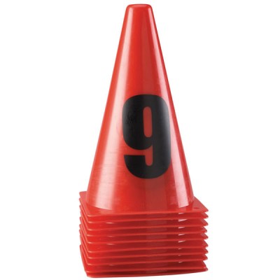 10 numbered cones from 0 to 9